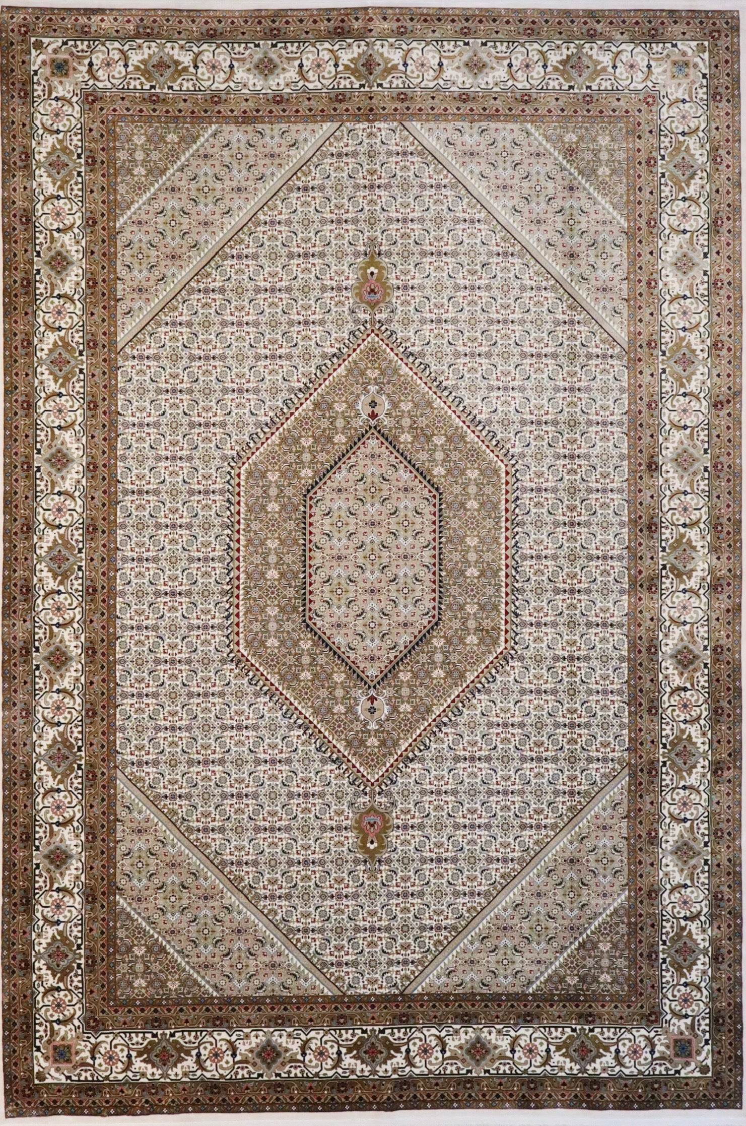 Bidjar bamboe zijde geweven tapijt maat:300x200