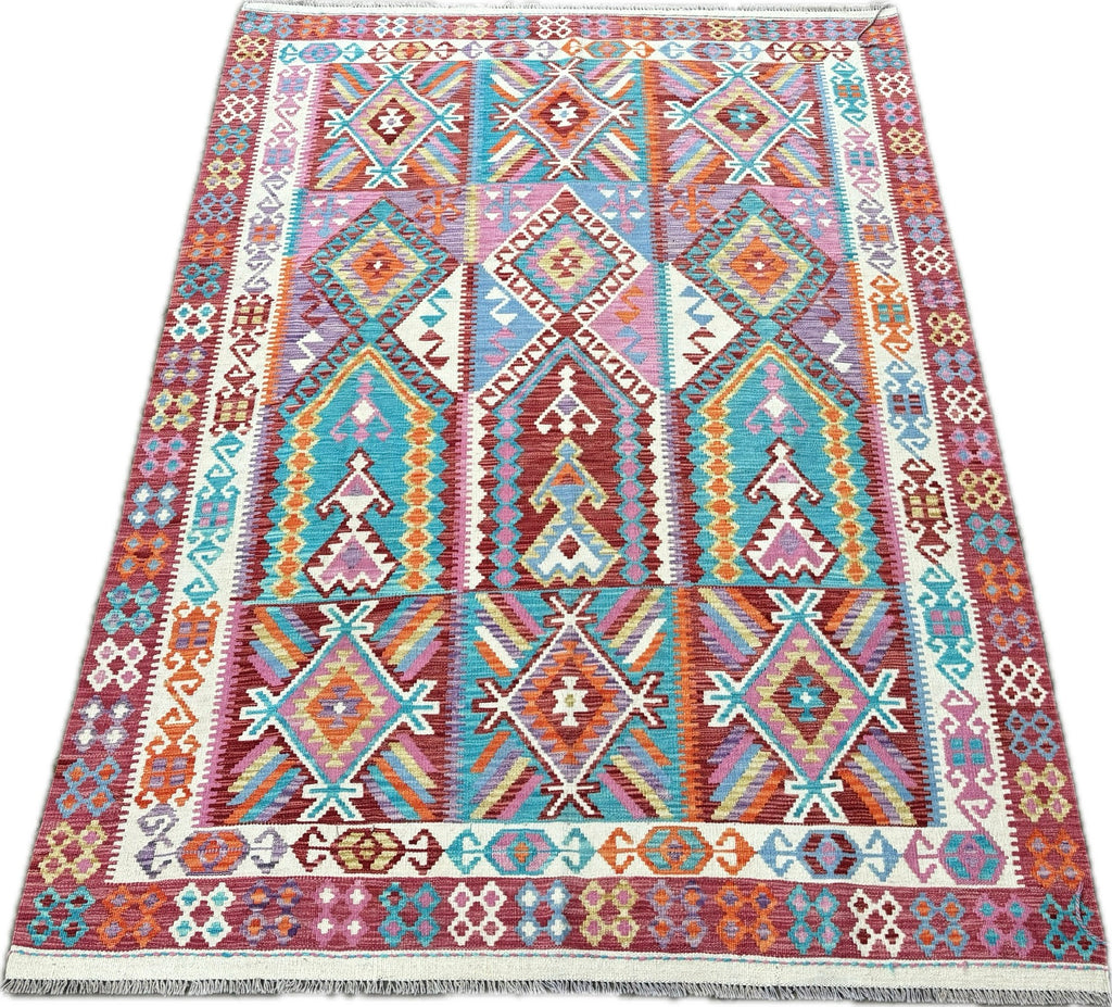 Kelim tapijt maat: 253x180