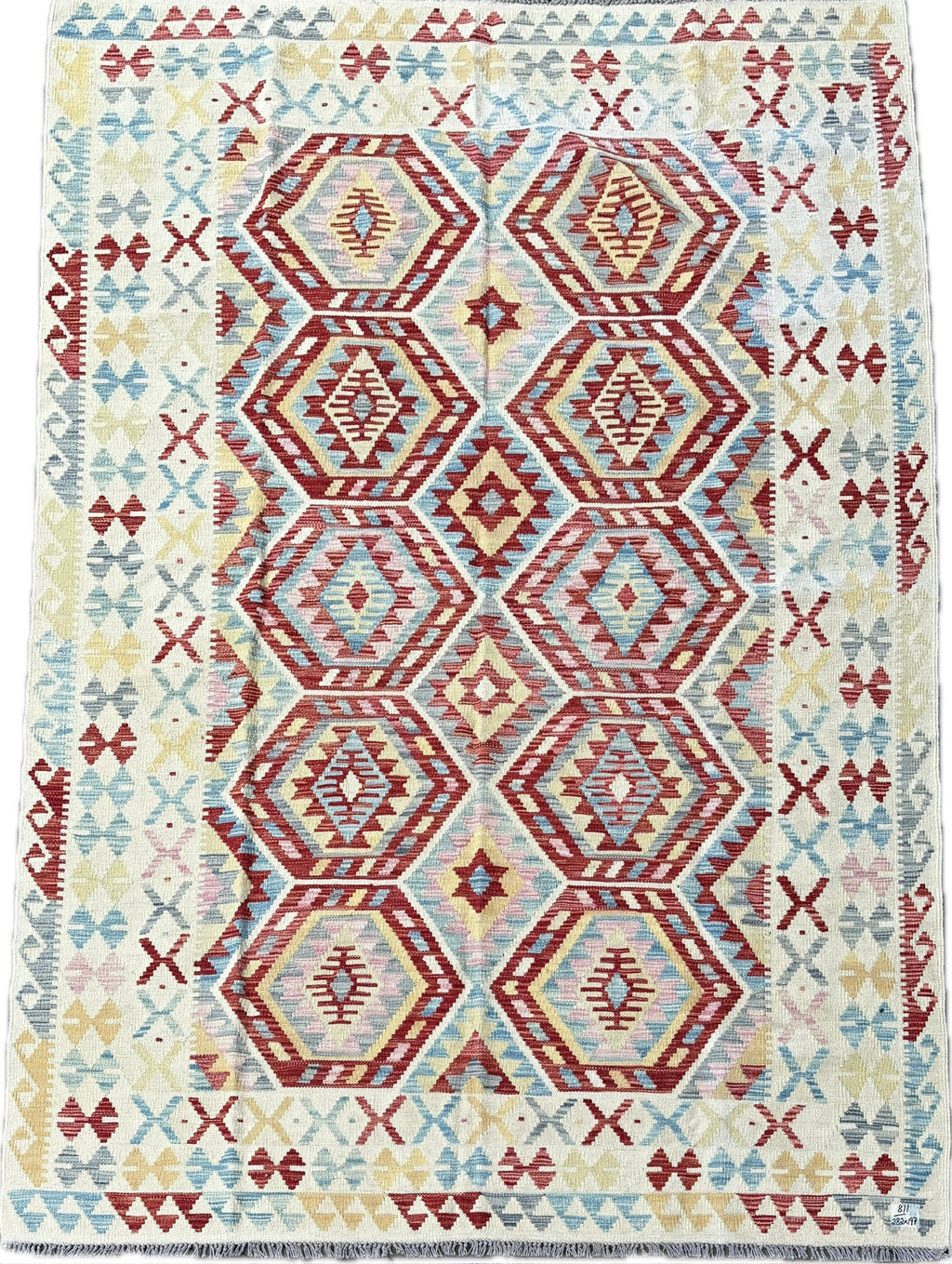 Kelim tapijt maat: 282x197