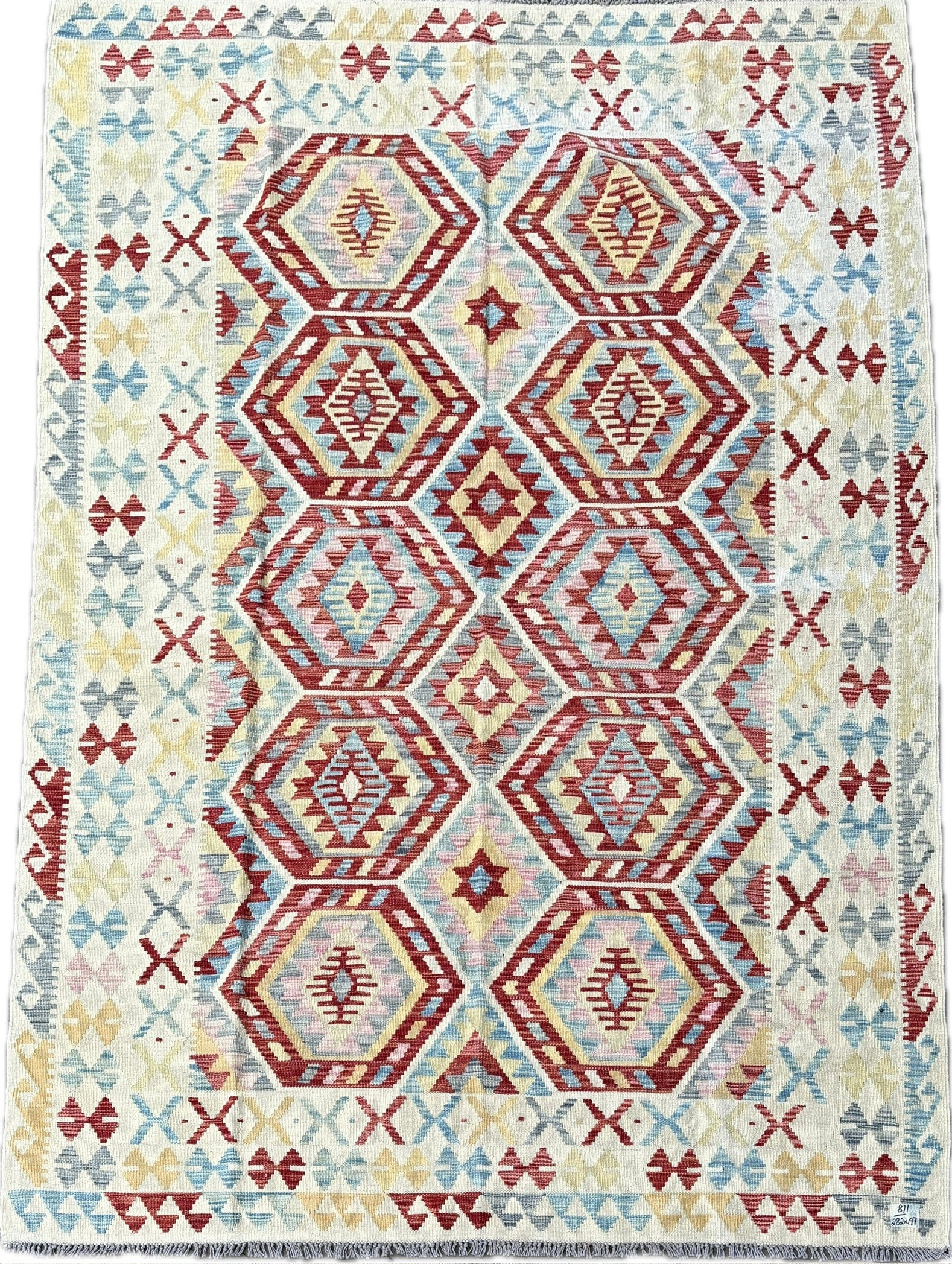 Kelim tapijt maat: 282x197