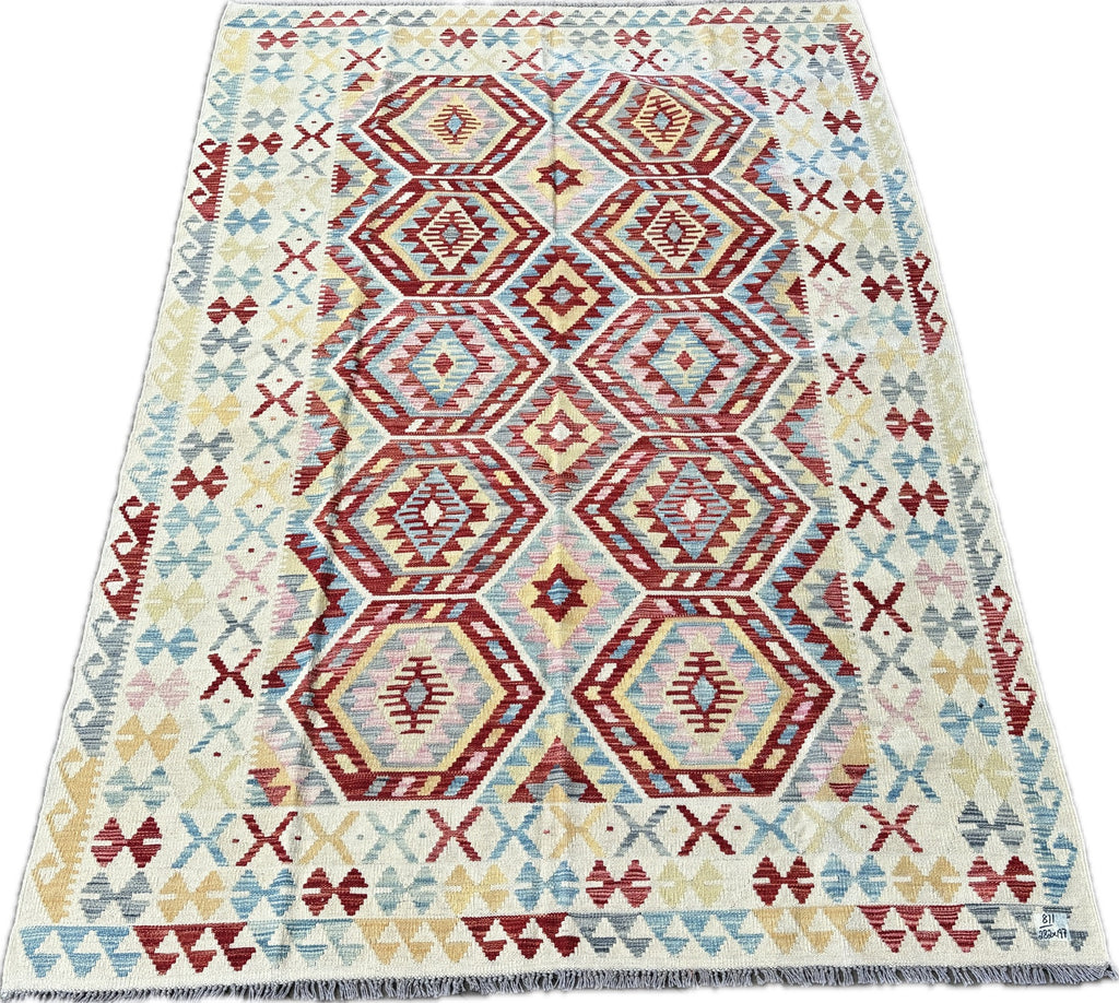 Kelim tapijt maat: 282x197