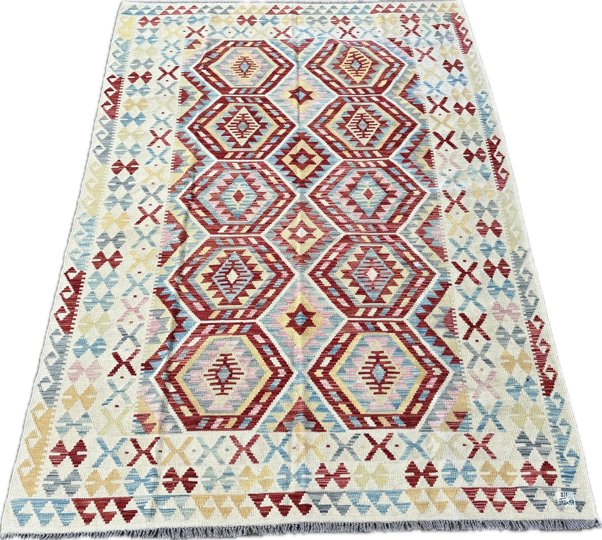 Kelim tapijt maat: 282x197