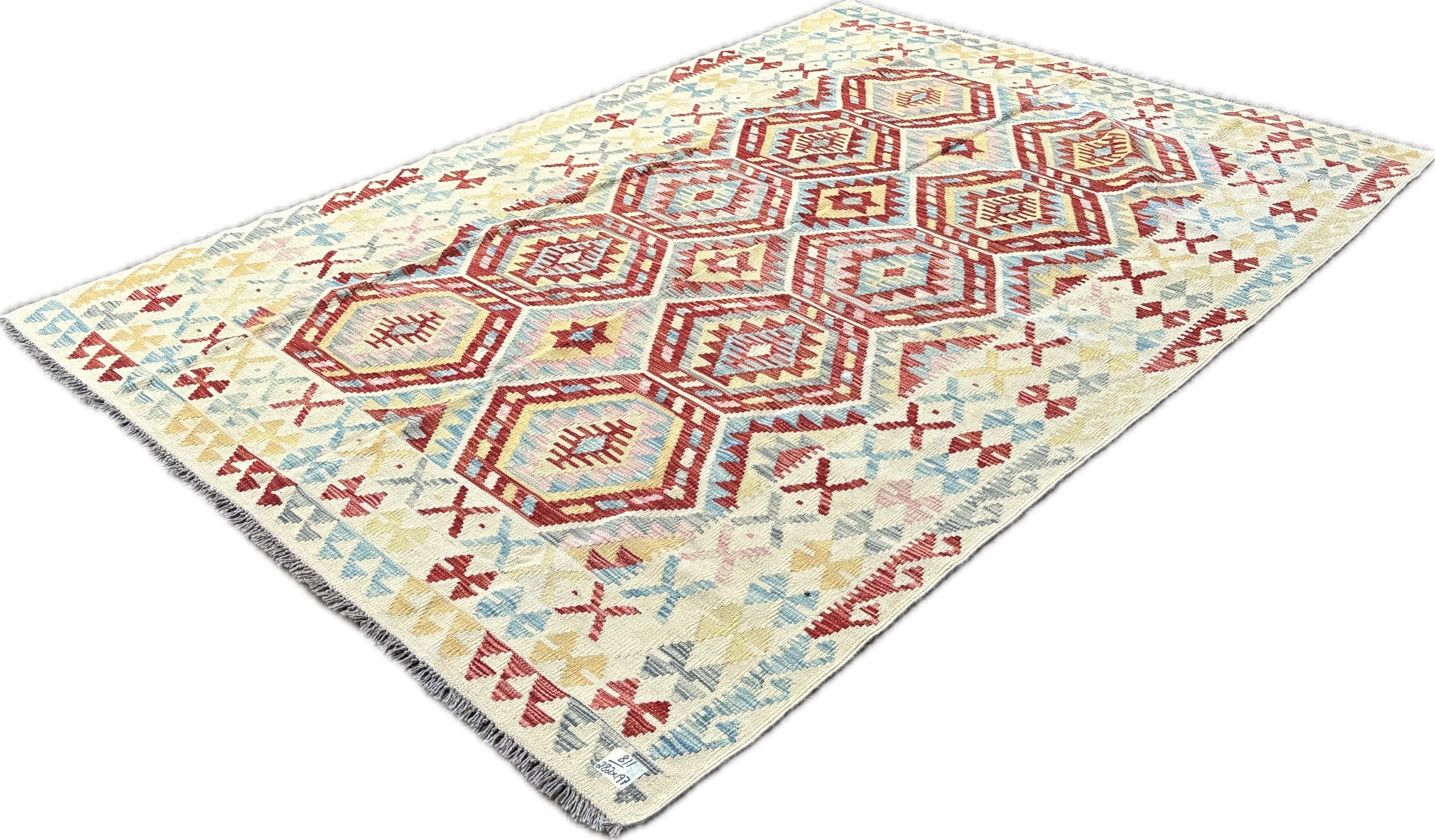 Kelim tapijt maat: 282x197