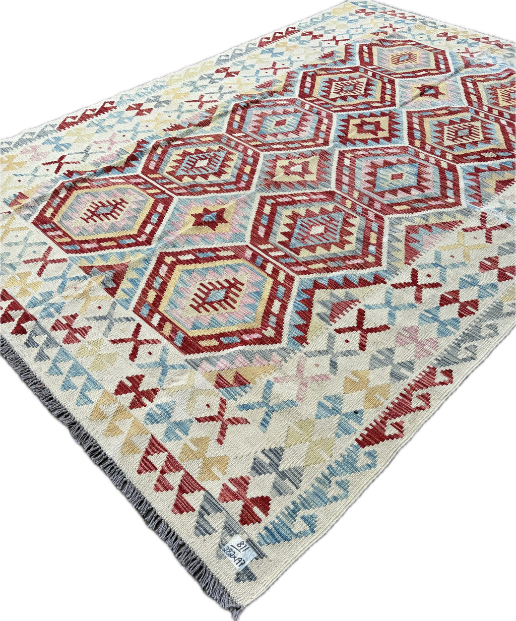 Kelim tapijt maat: 282x197