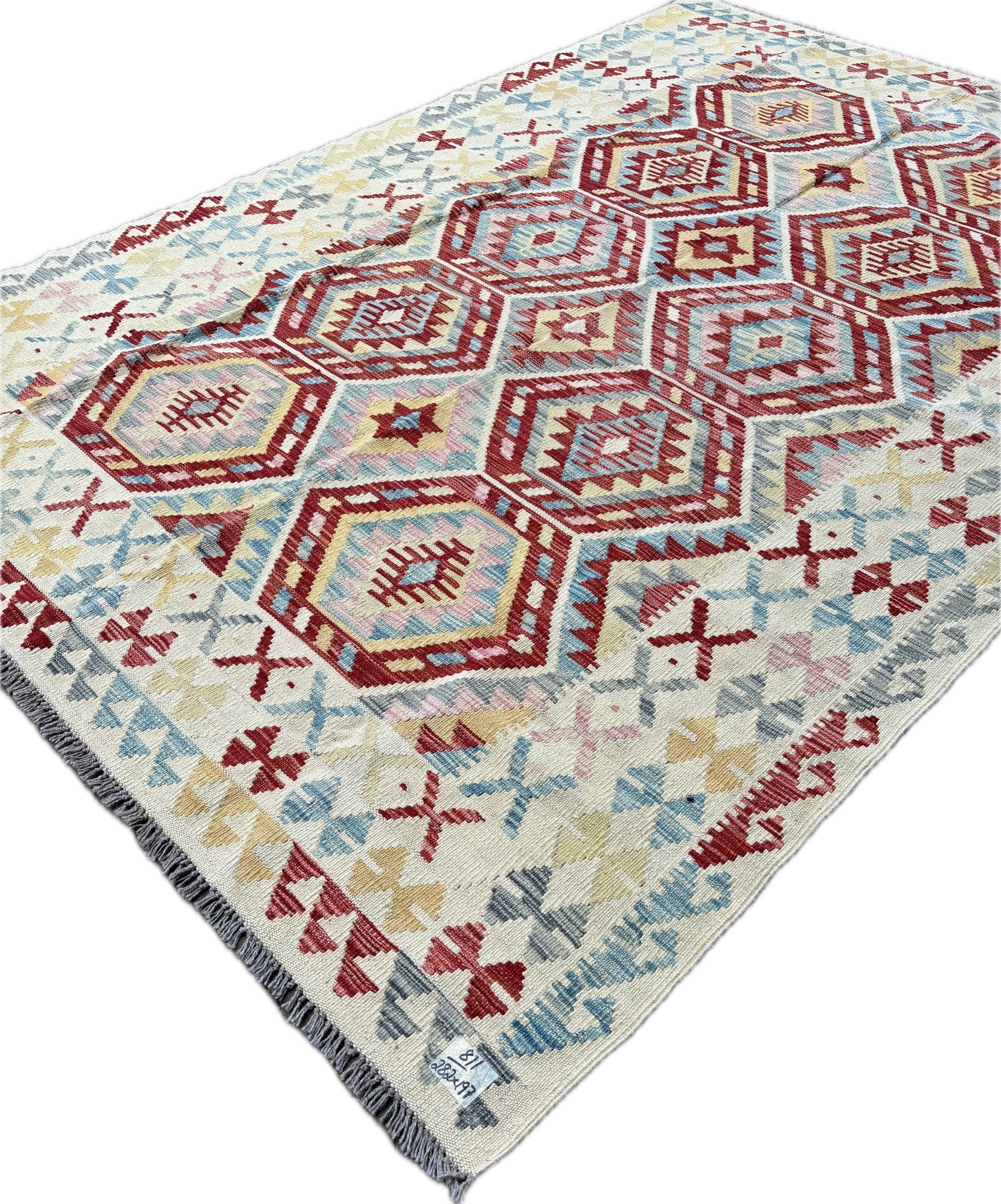 Kelim tapijt maat: 282x197